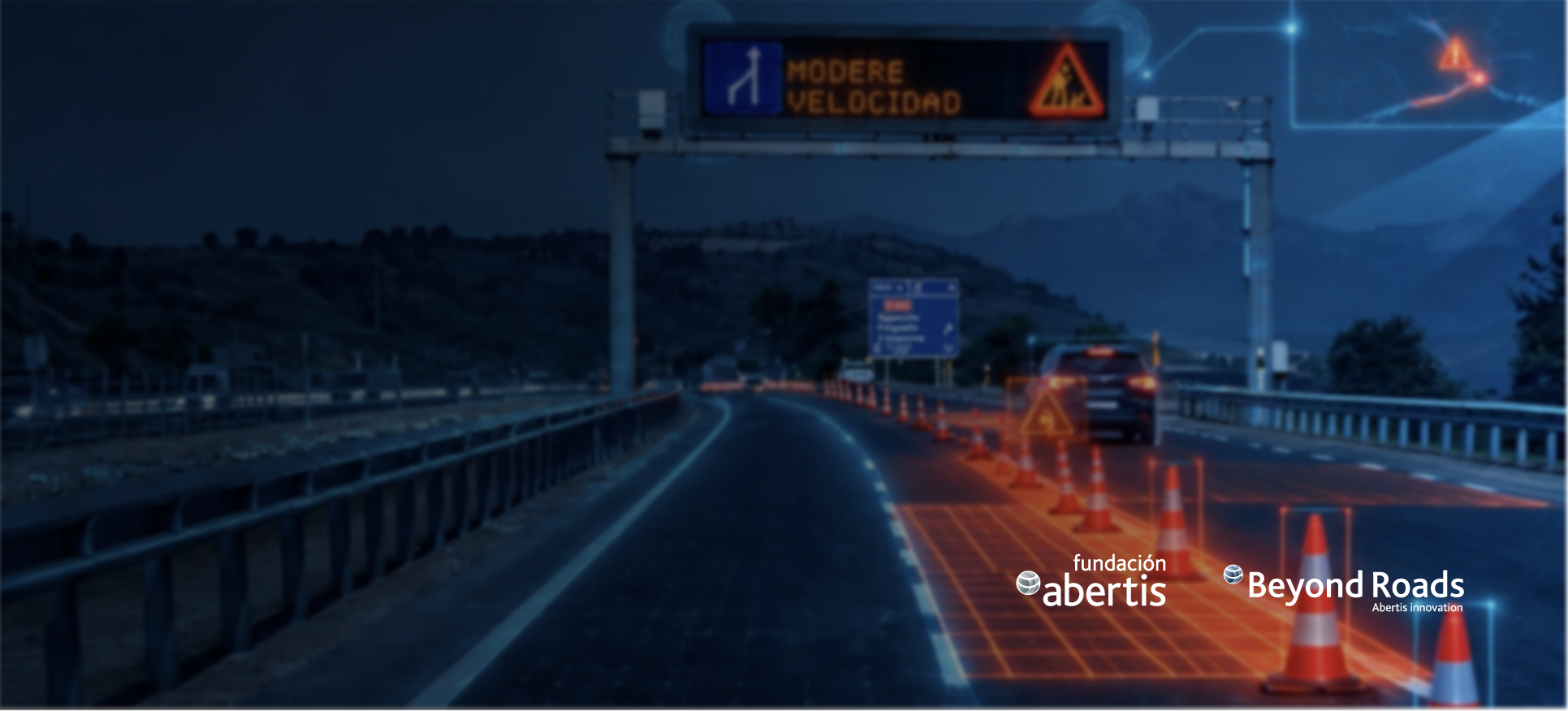 <h2>RETO DE OPERACIONES VIALES SEGURAS</h2> <h1>¿Cómo puede la innnovación prevenir<br>accidentes antes de que ocurran?</h1> <p>Saber más</p>